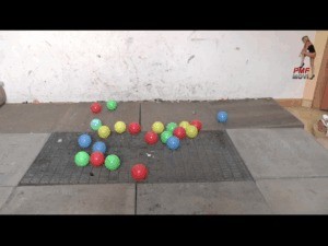 Plastic Ball sack Under Wooden Flats