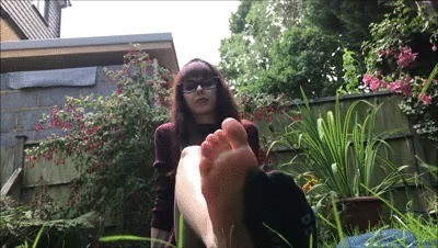 Nena Humilates You Barefoot While Loosening Outside