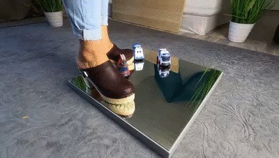 Lotta’s Swedish Wooden Clog On A Mirror