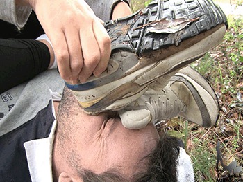 Hard Smelling Torment Under Mistress La’s Stinky Feet